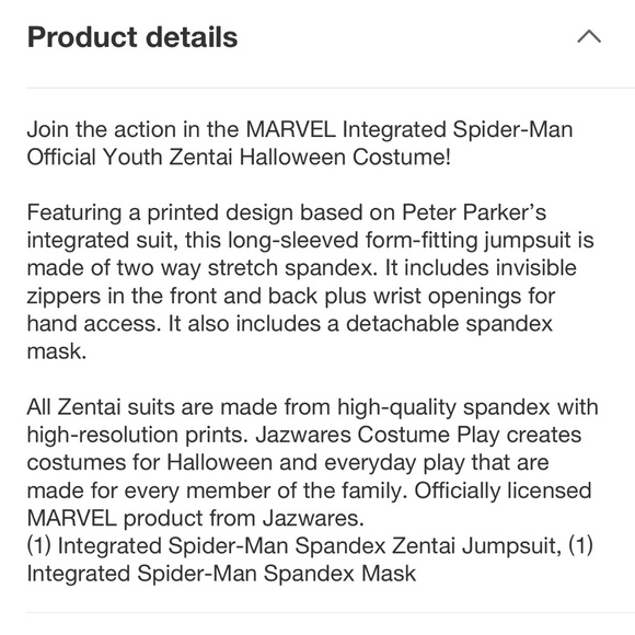 Spider-Man Kids Costume - Red and Black - Picture 8 of 9